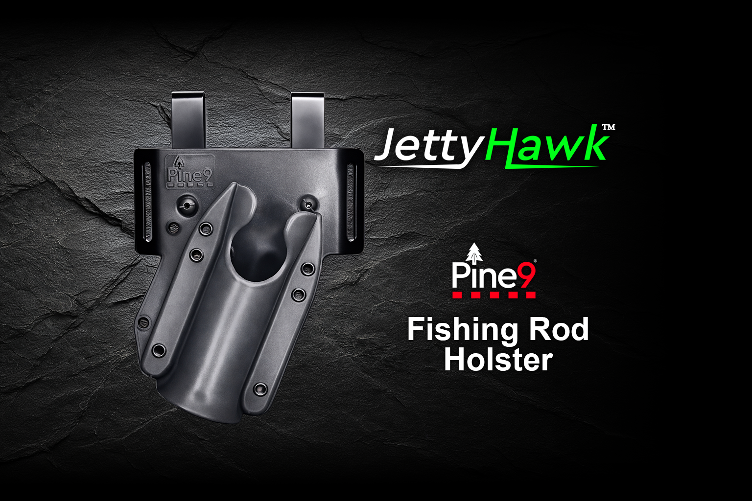pine 9 jettyhawk fishing rod holster belt press release