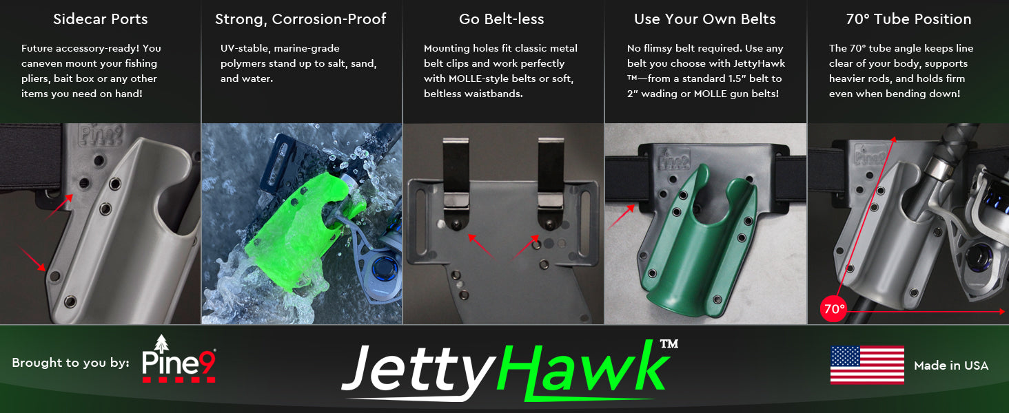 JettyHawk™ Fishing Rod Holster