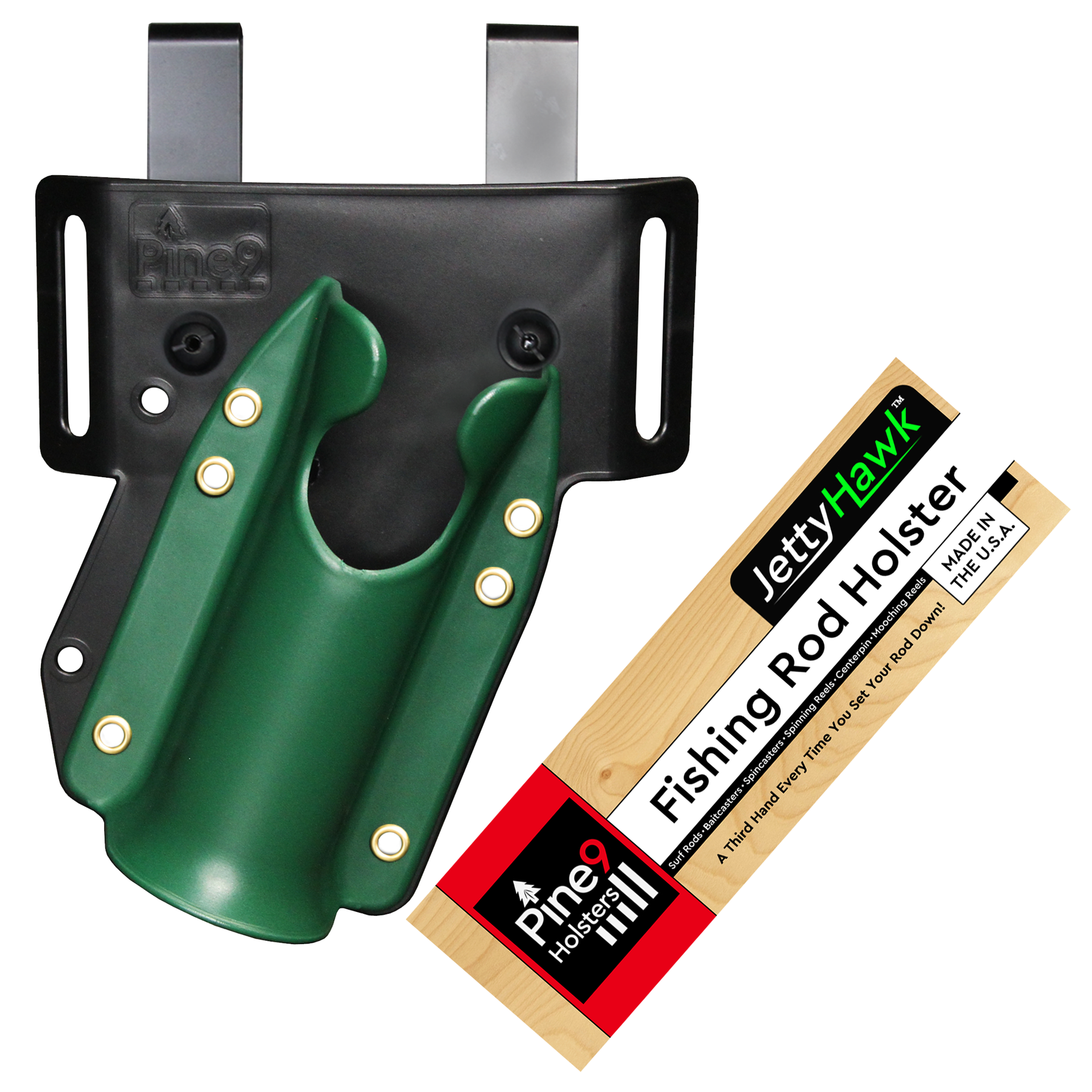 fish hawk rod holders JettyHawk Fishing Rod Holster – Hands-Free Shore & Wading Rod Holder – Pine  9 Fishing Rod Holsters