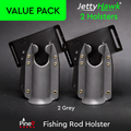 JettyHawk™ 2 Pack Savings - Grey - Fishing Rod Holster