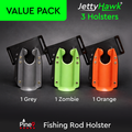 JettyHawk™ 3 Pack Savings - Grey-Zombie-Orange - Fishing Rod Holster