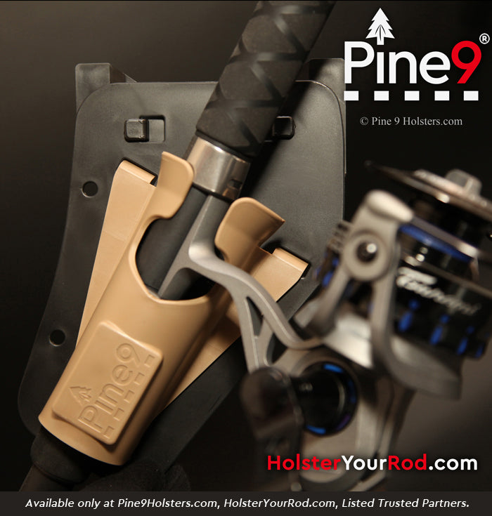 Ambie Fishing Rod Holster. Third Hand, On-Demand. Fish in One Hand, Pliers in the other. Ghost Grey