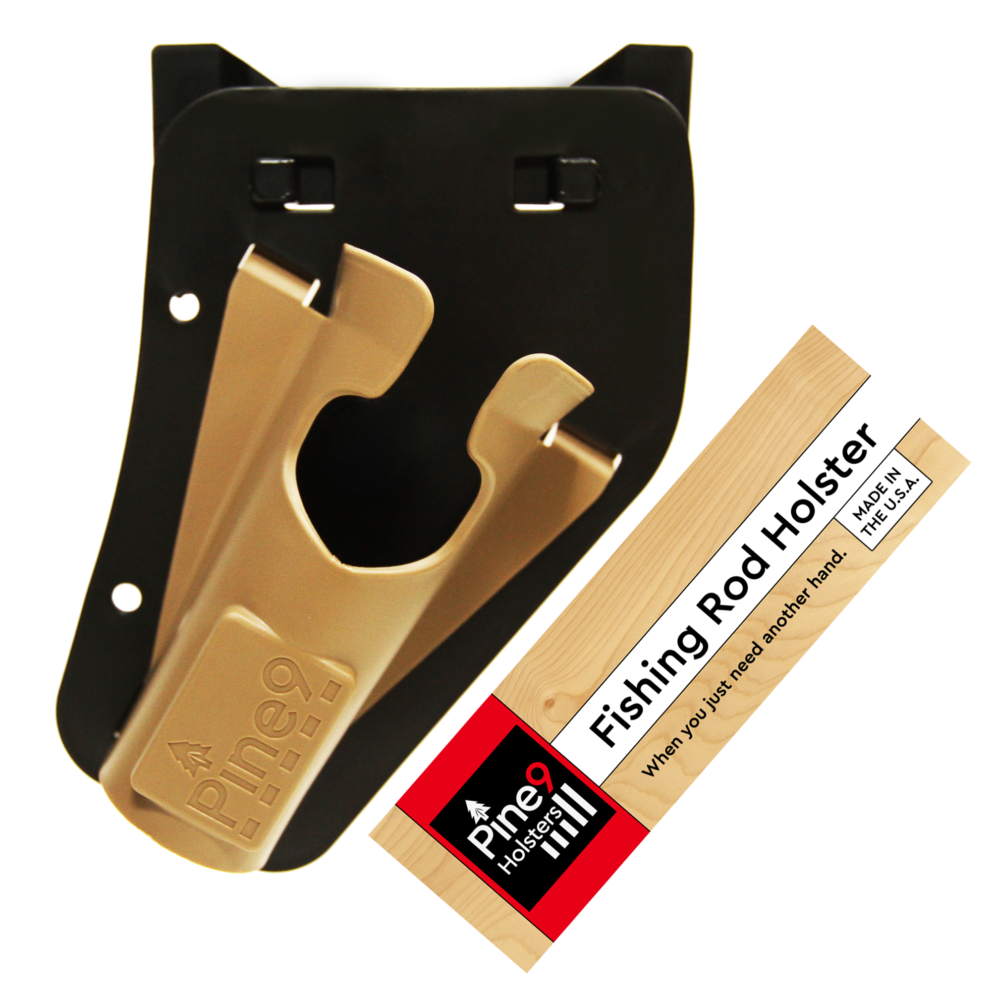 Ambie Fishing Rod Holster. Third Hand, On-Demand. Fish in One Hand, Pliers in the other.