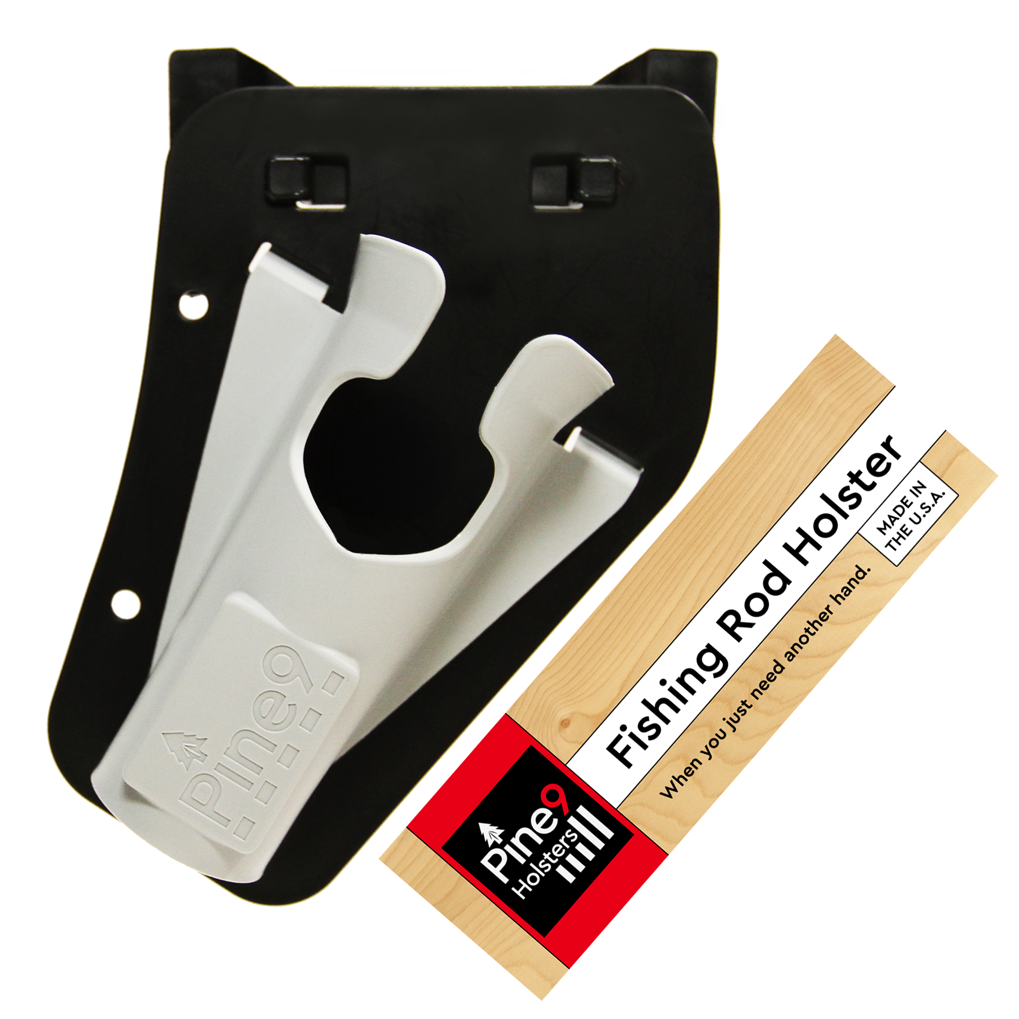 Ambie Fishing Rod Holster. Third Hand, On-Demand. Fish in One Hand, Pliers in the other.